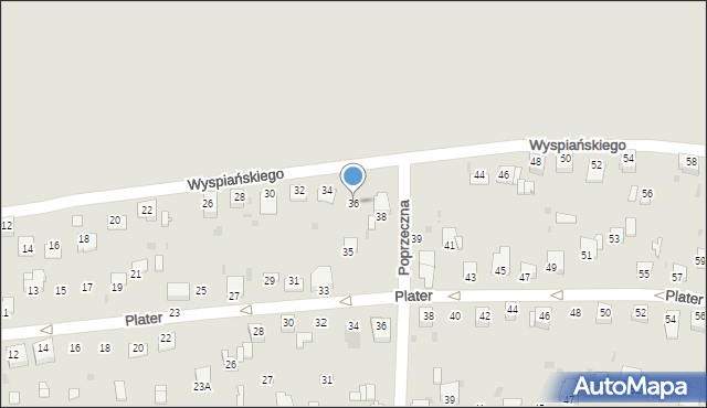 Knurów, Wyspiańskiego Stanisława, 36, mapa Knurów