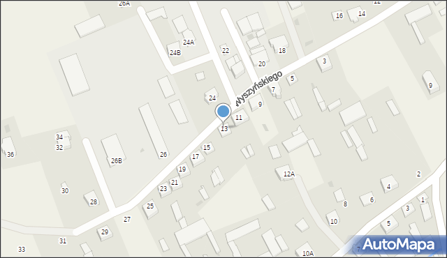 Kołaki Kościelne, Wyszyńskiego Stefana, ks. kard., 13, mapa Kołaki Kościelne