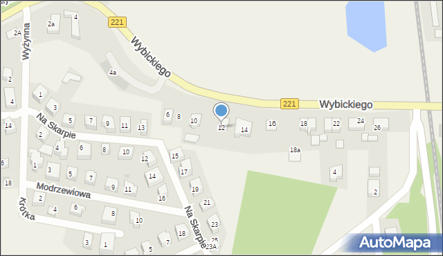 Kolbudy, Wybickiego Józefa, gen., 12, mapa Kolbudy