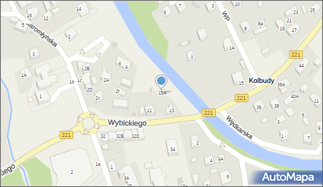 Kolbudy, Wybickiego Józefa, gen., 13A, mapa Kolbudy