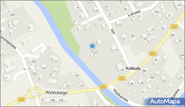 Kolbudy, Wybickiego Józefa, gen., 15A, mapa Kolbudy
