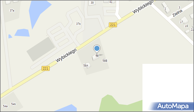 Kolbudy, Wybickiego Józefa, gen., 58, mapa Kolbudy