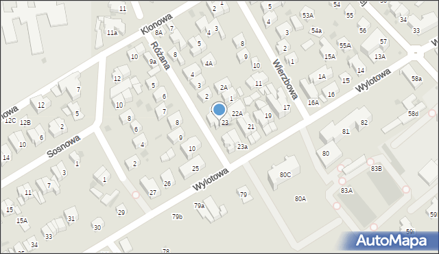 Kołobrzeg, Wylotowa, 24, mapa Kołobrzegu