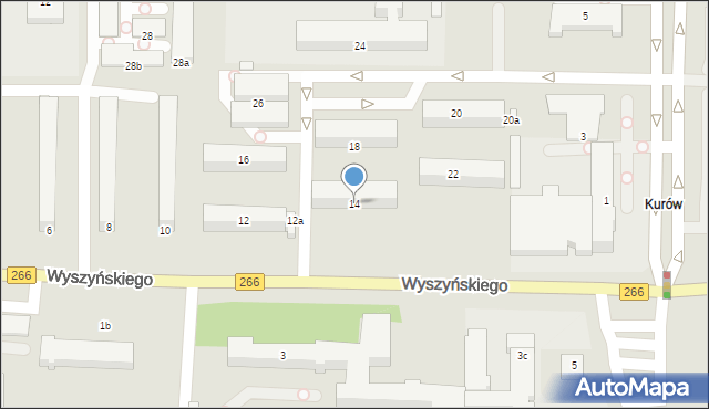 Konin, Wyszyńskiego Stefana, ks. kard., 14, mapa Konina
