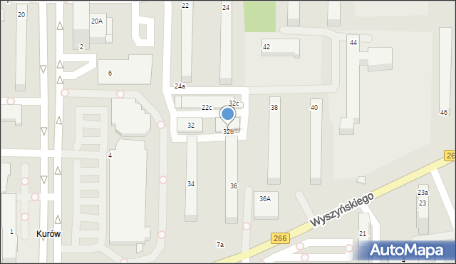 Konin, Wyszyńskiego Stefana, ks. kard., 32b, mapa Konina