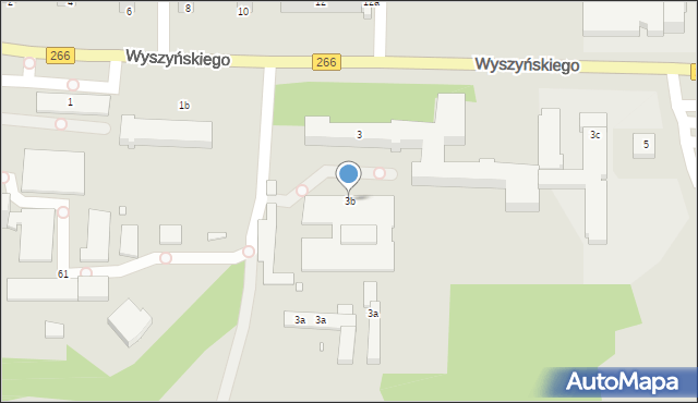 Konin, Wyszyńskiego Stefana, ks. kard., 3b, mapa Konina