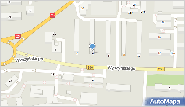 Konin, Wyszyńskiego Stefana, ks. kard., 4, mapa Konina