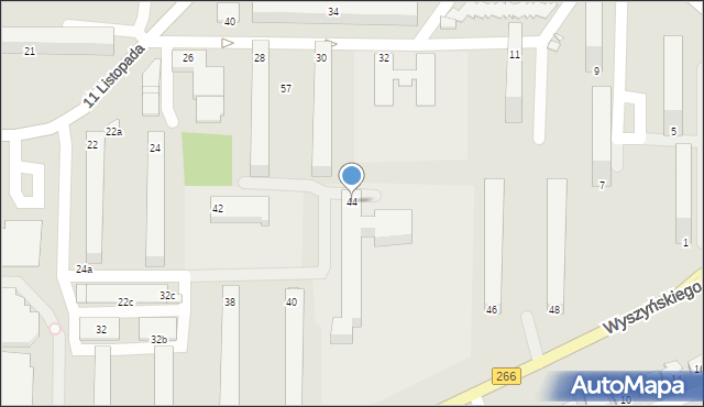 Konin, Wyszyńskiego Stefana, ks. kard., 44, mapa Konina