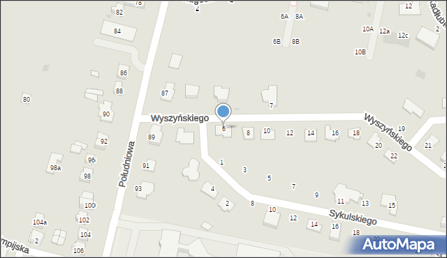 Końskie, Wyszyńskiego Stefana, ks. kard., 6, mapa Końskie