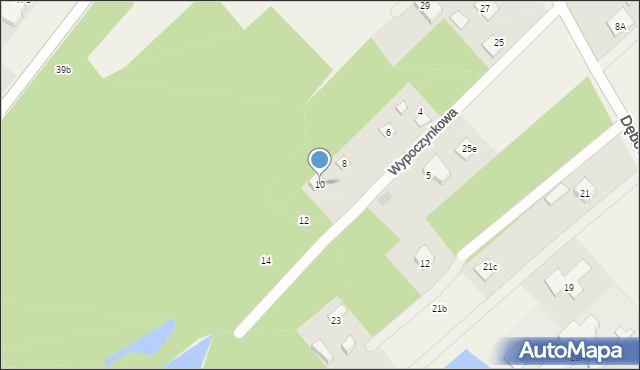 Korytów A, Wypoczynkowa, 10, mapa Korytów A