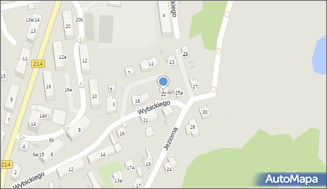 Kościerzyna, Wybickiego Józefa, gen., 22, mapa Kościerzyna