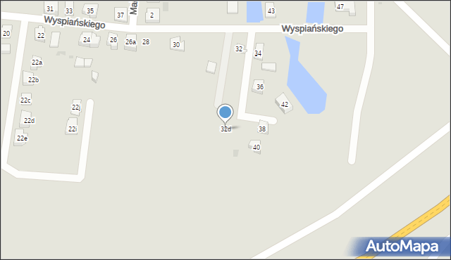Kościerzyna, Wyspiańskiego Stanisława, 32d, mapa Kościerzyna