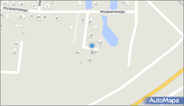 Kościerzyna, Wyspiańskiego Stanisława, 38, mapa Kościerzyna