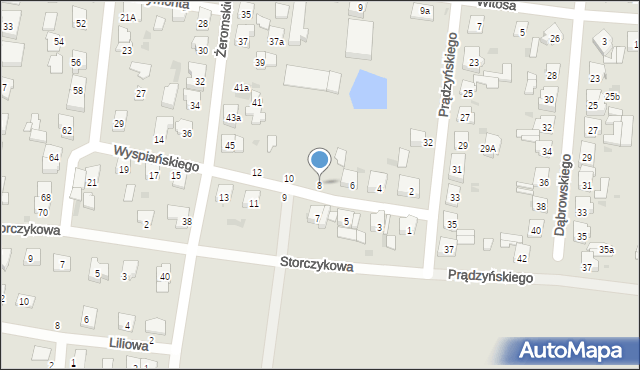 Kostrzyn, Wyspiańskiego Stanisława, 8, mapa Kostrzyn