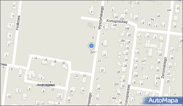 Kostrzyn, Wyszyńskiego Stefana, ks. prym. kard., 10, mapa Kostrzyn