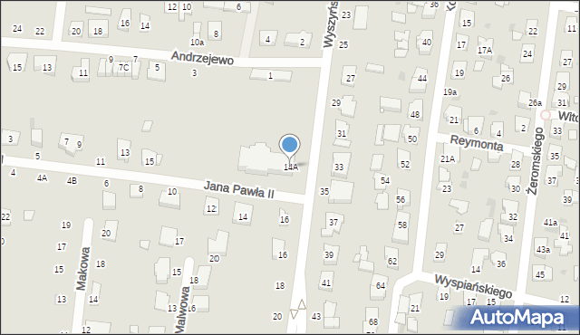 Kostrzyn, Wyszyńskiego Stefana, ks. prym. kard., 14A, mapa Kostrzyn