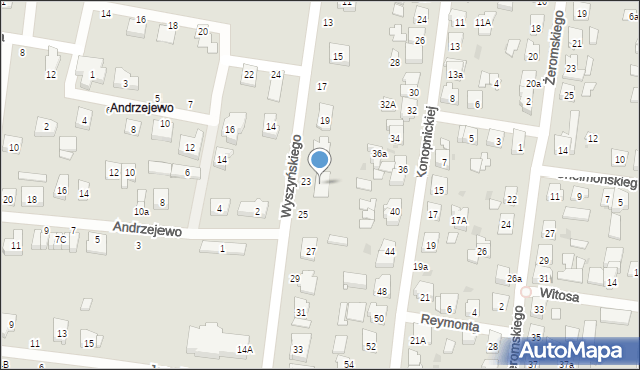 Kostrzyn, Wyszyńskiego Stefana, ks. prym. kard., 23B, mapa Kostrzyn