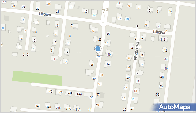 Kostrzyn, Wyszyńskiego Stefana, ks. prym. kard., 26, mapa Kostrzyn