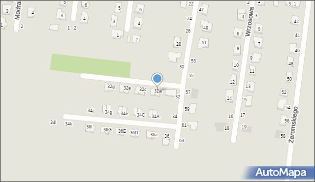Kostrzyn, Wyszyńskiego Stefana, ks. prym. kard., 32a, mapa Kostrzyn