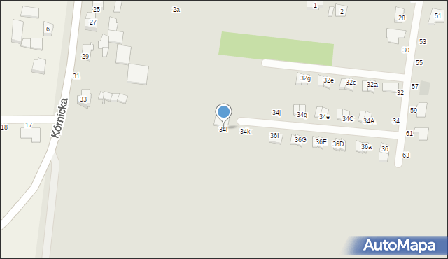 Kostrzyn, Wyszyńskiego Stefana, ks. prym. kard., 34l, mapa Kostrzyn