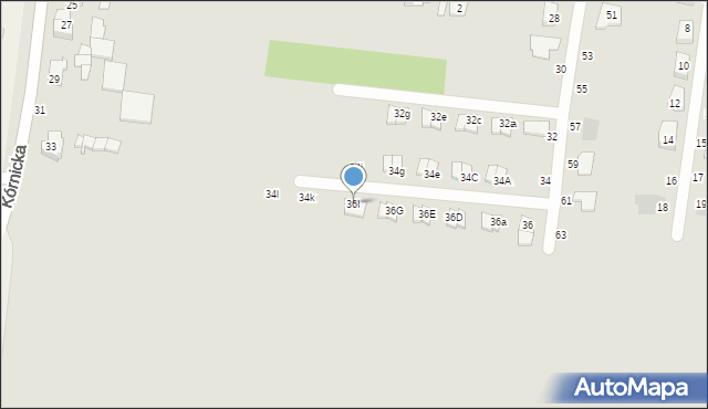 Kostrzyn, Wyszyńskiego Stefana, ks. prym. kard., 36j, mapa Kostrzyn
