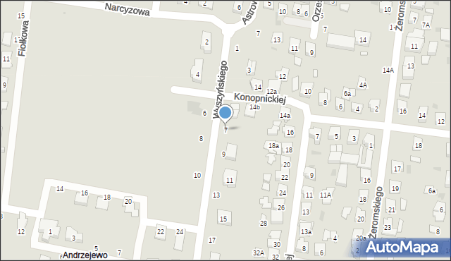 Kostrzyn, Wyszyńskiego Stefana, ks. prym. kard., 7, mapa Kostrzyn