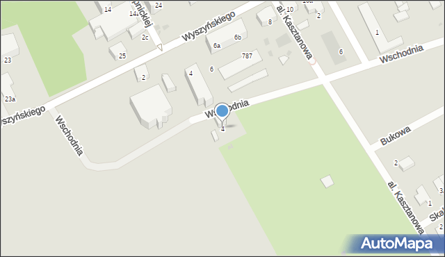 Kostrzyn nad Odrą, Wyszyńskiego Stefana, ks. kard., 4, mapa Kostrzyn nad Odrą