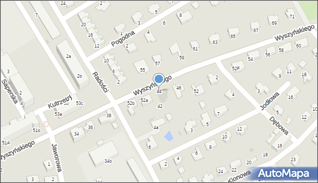 Kostrzyn nad Odrą, Wyszyńskiego Stefana, ks. kard., 44, mapa Kostrzyn nad Odrą