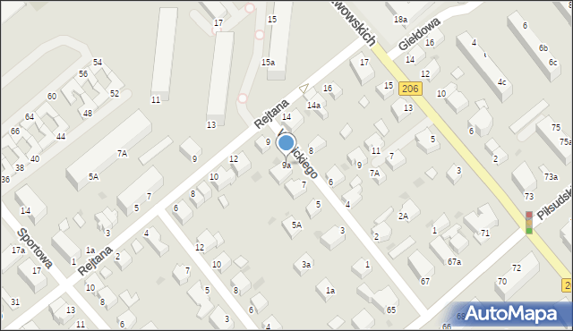 Koszalin, Wybickiego Józefa, gen., 9a, mapa Koszalina