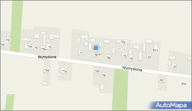 Krajno Pierwsze, Wymyślona, 42, mapa Krajno Pierwsze