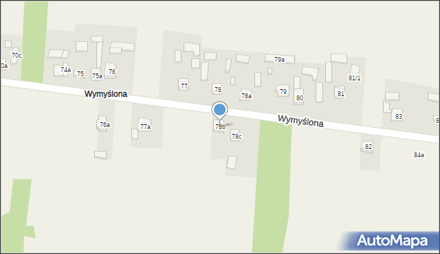 Krajno Pierwsze, Wymyślona, 43, mapa Krajno Pierwsze