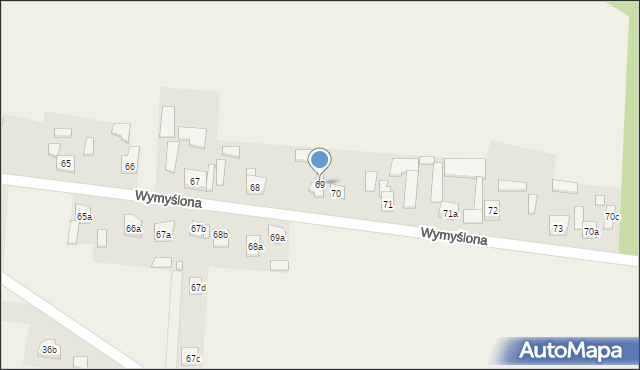 Krajno Pierwsze, Wymyślona, 70, mapa Krajno Pierwsze