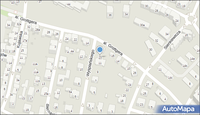 Kraków, Wyspiańskiego Stanisława, 13, mapa Krakowa