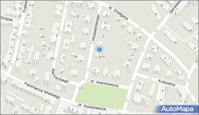 Kraków, Wyspiańskiego Stanisława, 5, mapa Krakowa