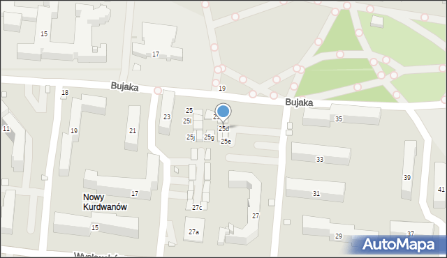 Kraków, Wysłouchów Marii i Bolesława, 25d, mapa Krakowa