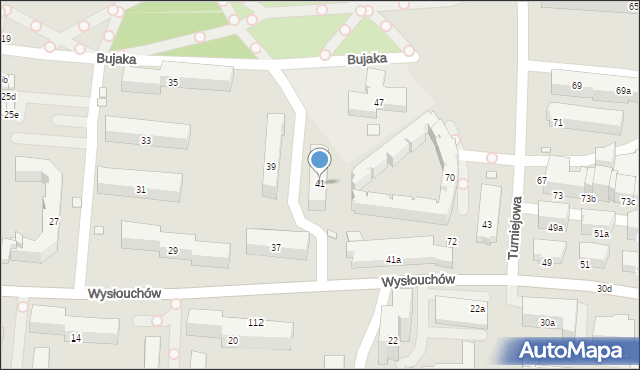 Kraków, Wysłouchów Marii i Bolesława, 41, mapa Krakowa