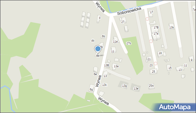 Kraków, Wyrwa, 6d, mapa Krakowa