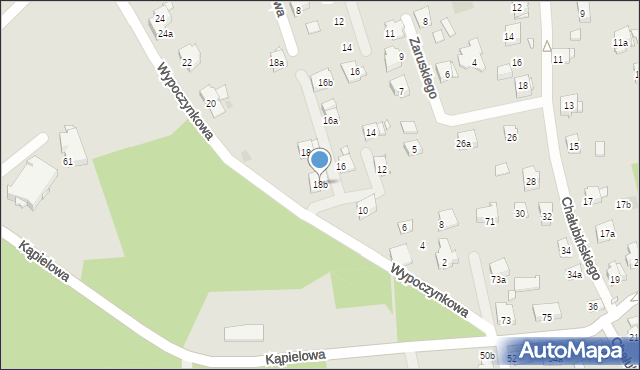 Kraków, Wypoczynkowa, 18b, mapa Krakowa