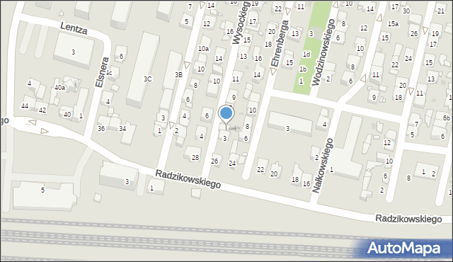 Kraków, Wysockiego Piotra, 5, mapa Krakowa