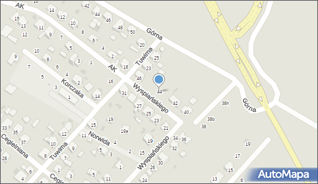 Krapkowice, Wyspiańskiego Stanisława, 44, mapa Krapkowice