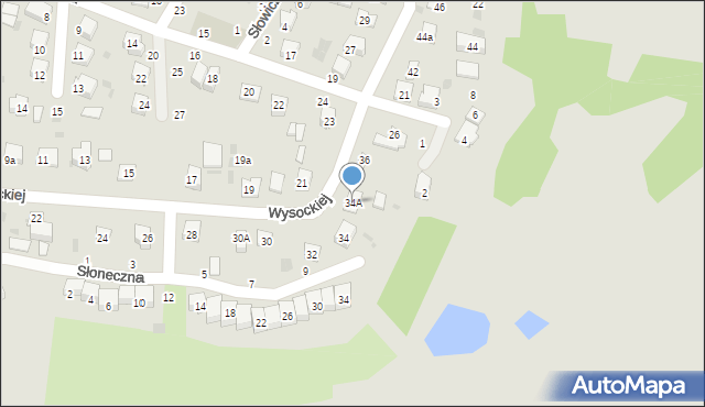 Krasnystaw, Wysockiej, 34A, mapa Krasnystaw