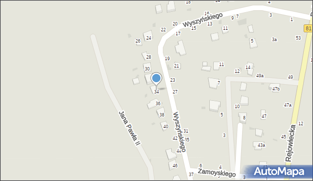 Krasnystaw, Wyszyńskiego Stefana, ks. kard., 34, mapa Krasnystaw
