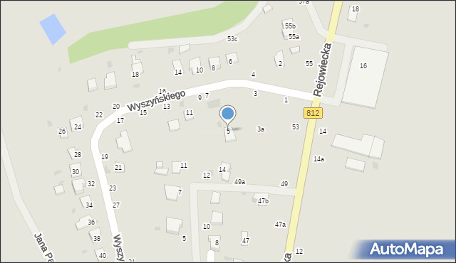 Krasnystaw, Wyszyńskiego Stefana, ks. kard., 5, mapa Krasnystaw