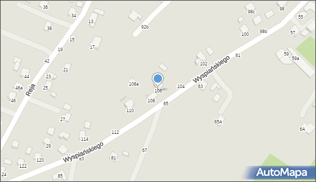 Krosno, Wyspiańskiego Stanisława, 106, mapa Krosna
