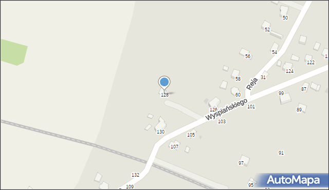 Krosno, Wyspiańskiego Stanisława, 128, mapa Krosna