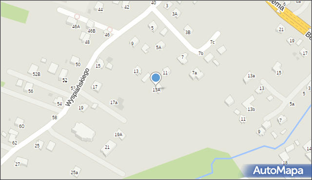 Krosno, Wyspiańskiego Stanisława, 13A, mapa Krosna