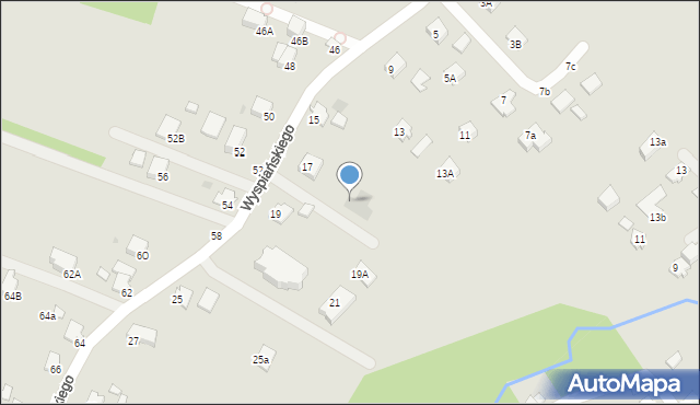 Krosno, Wyspiańskiego Stanisława, 17a, mapa Krosna