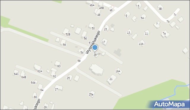 Krosno, Wyspiańskiego Stanisława, 19, mapa Krosna