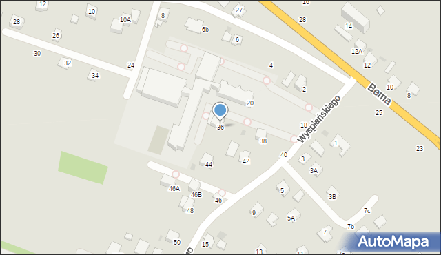 Krosno, Wyspiańskiego Stanisława, 36, mapa Krosna