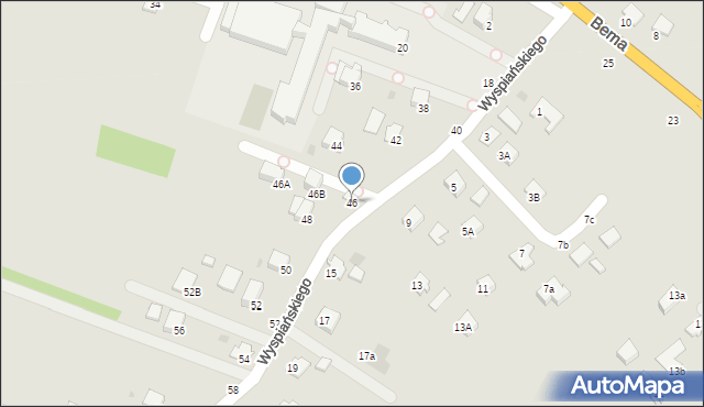 Krosno, Wyspiańskiego Stanisława, 46, mapa Krosna